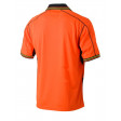 Bisley 2 Tone Hi Vis Polyester Mesh Short Sleeve Polo Shirt Orange/Navy