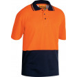 Bisley Orange/Navy 2 Tone Hi Vis Polo Shirt Short Sleeve (BK1234)