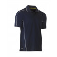 Bisley Cool Mesh Polo Shirt Navy with reflective piping