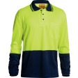 Bisley Yellow/Navy 2 Tone Hi Vis Polo Shirt Long Sleeve (BK6234)