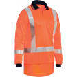 Bisley TTMC-W Cool Vent Hi Vis Polo Long Sleeve Shirt Orange