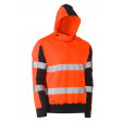 Bisley Taped Hi Vis Stretchy Fleece Hoodie Orange/Navy