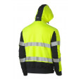 Bisley Taped Hi Vis Stretchy Fleece Hoodie Yellow/Navy