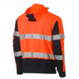 Bisley Taped Hi Vis Stretchy Fleece Hoodie Orange/Navy