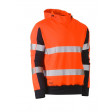 Bisley Taped Hi Vis Stretchy Fleece Hoodie Orange/Navy