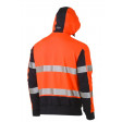 Bisley Taped Hi Vis Stretchy Fleece Hoodie Orange/Navy