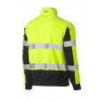 Bisley Taped Hi Vis Stretchy Fleece Zip Pullover Yellow/Navy