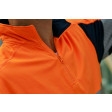 Bisley Taped Hi Vis Stretchy Fleece Zip Pullover Orange/Navy