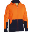 Bisley Hi Vis Fleece Hoodie Orange/Navy