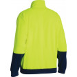 Bisley Hi Vis Polarfleece Zip Pullover Yellow/Navy