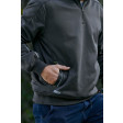 Bisley 1/4 Zip Work Fleece Pullover Charcoal