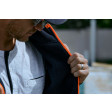 Bisley Taped Hi Vis Fleece Hoodie with Sherpa Lining Orange/Navy
