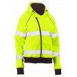 Bisley Womens Taped Hi Vis Fleece Hoodie Yellow