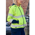 Bisley Womens Taped Hi Vis Fleece Hoodie Yellow