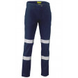 Bisley Taped Biomotion Stretch Cotton Drill Work Pants Navy