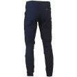 Bisley Stretch Cotton Drill Cargo Cuffed Pants Navy