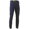 Bisley Stretch Cotton Drill Cargo Cuffed Pants Navy