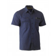 Bisley Flex & Move Utility Work Short Sleeve Shirt Navy
