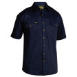 4XL Navy Bisley Mens Cotton Drill Shirt Short Sleeve (BS1433_BPCT4XL)