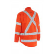 Bisley Taped X Back Cool Lightweight Hi Vis Drill Long Sleeve Shirt Orange (BS6166XT-BVEO) XL