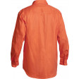 Bisley Hi Vis Mens Drill Long Sleeve Shirt Orange