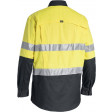 Bisley 3M Taped Hi Vis X Airflow Ripstop Long Sleeve Shirt Yellow/Charcoal