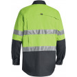 Bisley 3M Taped Hi Vis X Airflow Ripstop Long Sleeve Shirt Lime/Charcoal