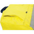 Bisley 3M Taped 2 Tone Hi Vis Mens Industrial Cool Vent Long Sleeve Shirt Yellow/Navy