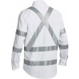 Bisley 3M Taped Drill Long Sleeve Shirt White