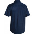 Bisley Closed Front Cotton Drill Short Sleeve Shirt Navy