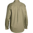 Bisley Closed Front Cotton Drill Long Sleeve Shirt Khaki