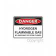 DANGER HYDROGEN FLAMMABLE GAS 450x600mm Metal