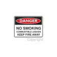 DANGER NO SMOKING COMBUSTIBLE LIQUIDS 450x600mm Metal