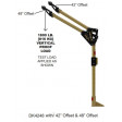 Pelsue Davit Mast - includes center post, elbow & 42"/48" offset arm (base and hoist sold separately)