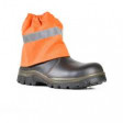 Orange Hi Vis Cotton Boot Covers with R/Tape