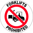 400mm - Self Adhesive, Anti-slip, Floor Graphics - Forklifts Prohibited (FG1104)
