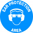 400mm - Self Adhesive, Anti-slip, Floor Graphics - Ear Protection Area (FG1107)