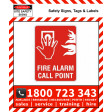 FIRE ALARM CALL POINT & PICTO 225x300mm Poly