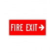 FIRE EXIT & RIGHT ARROW 100x350mm Self Stick Vinyl