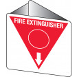 225x225mm - Poly - Off Wall - Fire Extinguisher Marker - Water (Red) (FRL01OWP)