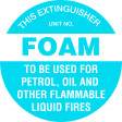225x225mm - Poly - Off Wall - Fire Extinguisher Marker - Foam (Blue) (FRL02OWP)