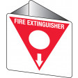 225x225mm - Poly - Off Wall - Fire Extinguisher Marker - Powder AB(E) (White) (FRL05OWP)