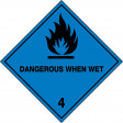 270x270mm - Self Adhesive - Dangerous When Wet 4 (HLTM104.3A)