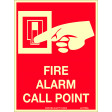 180x240mm - Poly - Luminous - Fire Alarm Call Point (With Picto) (LU711DP)