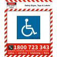 DISABLED FRONT ENGRAVED 150mm Square Laminate