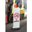 1215x300mm, Corflute Bollard Sign - No Smoking (Sign Only) (PBC06)