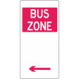 225x450mm - Aluminium - Bus Zone (Left Arrow) (R5-20(L))