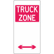 225x450mm - Aluminium -Truck Zone (Double Arrow) (R5-24(D))