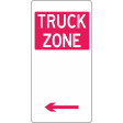 225x450mm - Aluminium -Truck Zone (Left Arrow) (R5-24(L))