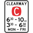600x800mm - Class 2 - Aluminium - Clearway (Double Periods) (R5-50A-2)